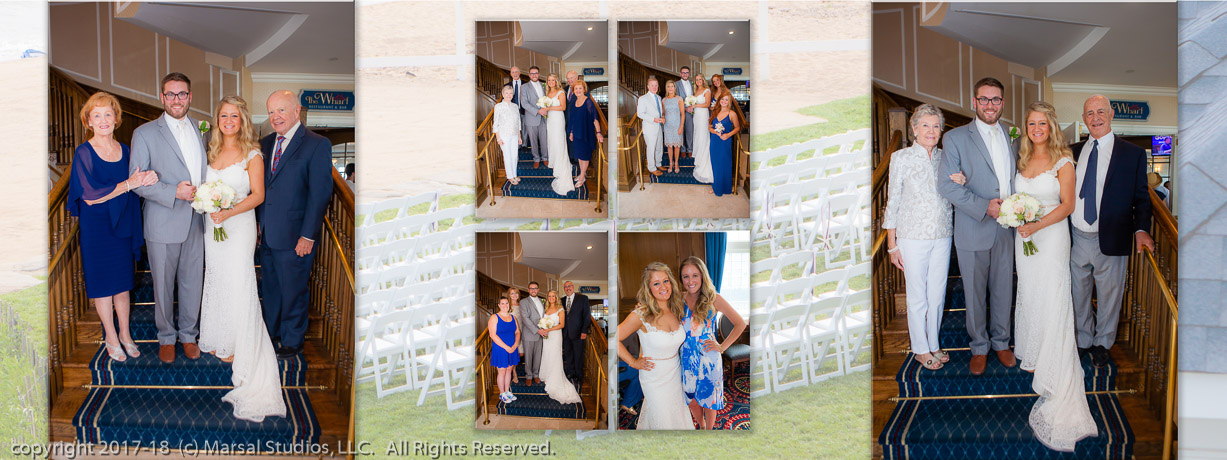 newlyweds at golf club