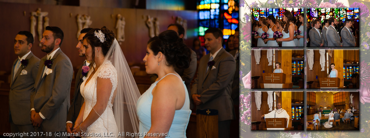 bridal party at church