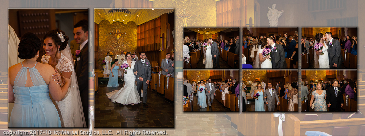 newlyweds at golf club